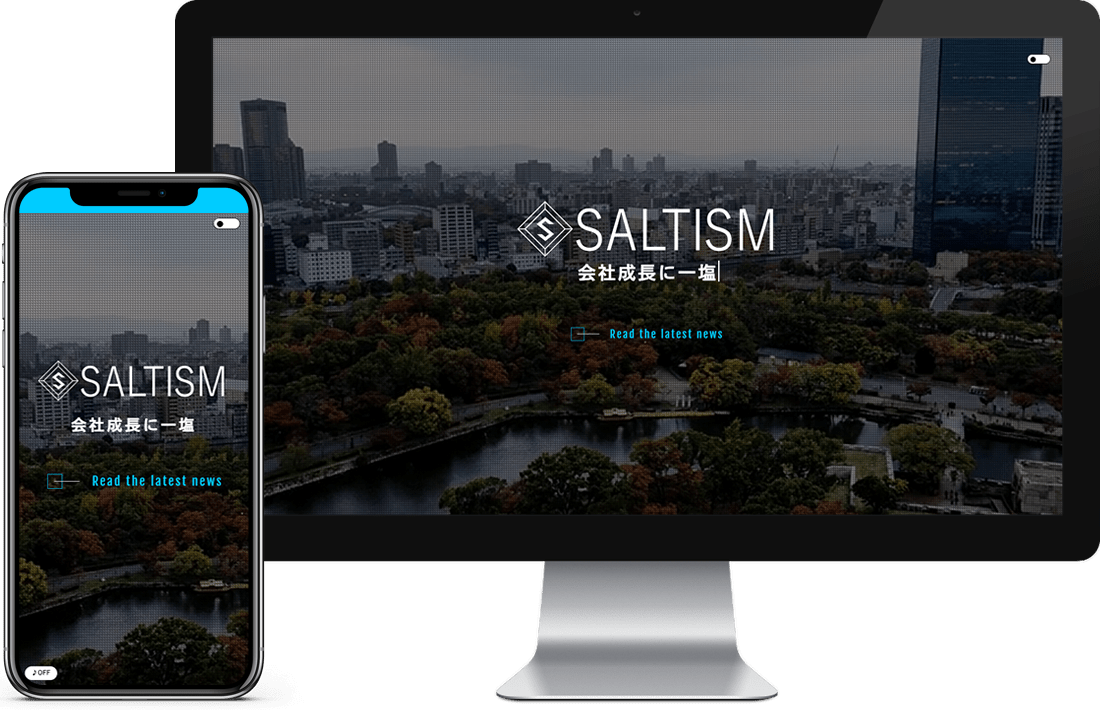 SALTISM Web pc/sp mockup